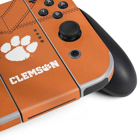 Clemson University Orange Jersey Nintendo Switch OLED (2021) Skin